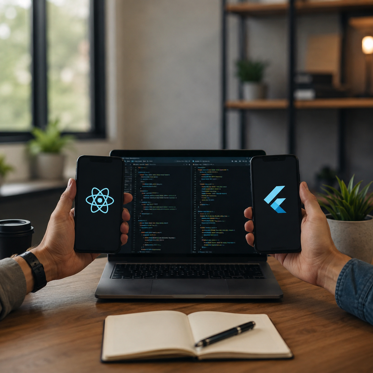 How do I choose between React Native and Flutter for a mobile app development project?